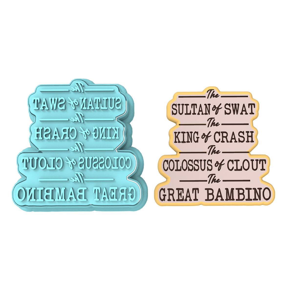 The Great Bambino Cookie Cutter | Stamp | Stencil #1 4th of july Cookie Cutter Lady MINI - 2 Inches (5cm) **BUNDLE** Cutter + Stamp 