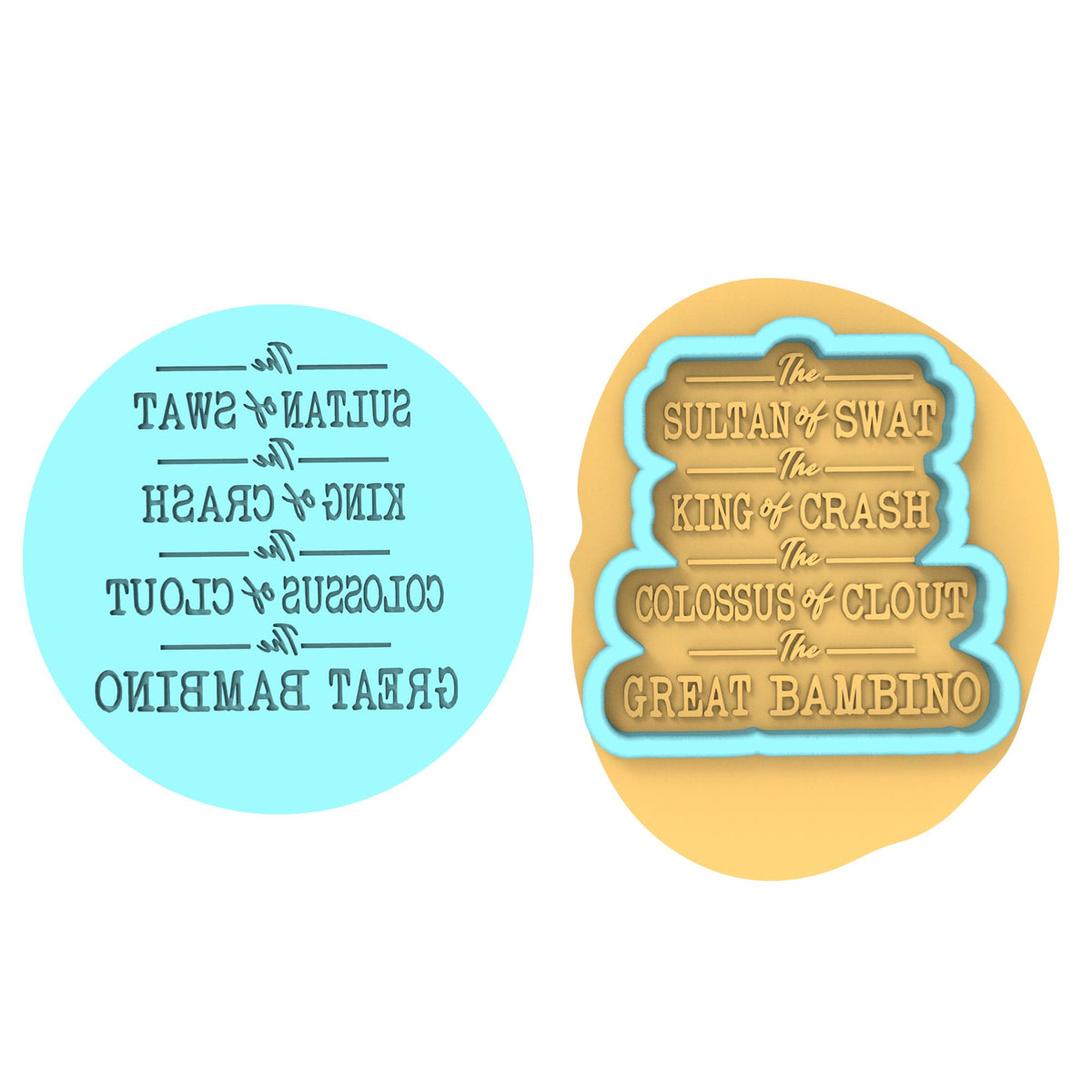 The Great Bambino Cookie Cutter | Stamp | Stencil #1 4th of july Cookie Cutter Lady MINI - 2 Inches (5cm) **BUNDLE** Cutter + Debosser 