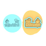 The Grill Father Cookie Cutter | Stamp | Stencil #1 Cookie Cutter Lady MINI - 2 Inches (5cm) **BUNDLE** Cutter + Debosser 