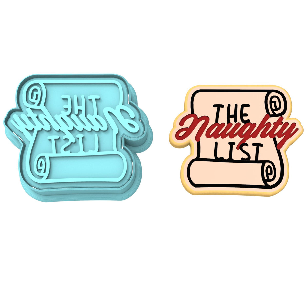 The Naughty List Cookie Cutter | Stamp | Stencil