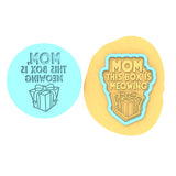 This Box is Meowing Cookie Cutter | Stamp | Stencil Xmas / Winter / NYE Cookie Cutter Lady MINI - 2 Inches (5cm) **BUNDLE** Cutter + Debosser 