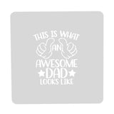 This is What an Awesome Dad Looks Like Cookie Cutter | Stamp | Stencil #1 Cookie Cutter Lady MINI - 2 Inches (5cm) Stencil ONLY 