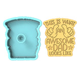 This is What an Awesome Dad Looks Like Cookie Cutter | Stamp | Stencil #1 Cookie Cutter Lady 