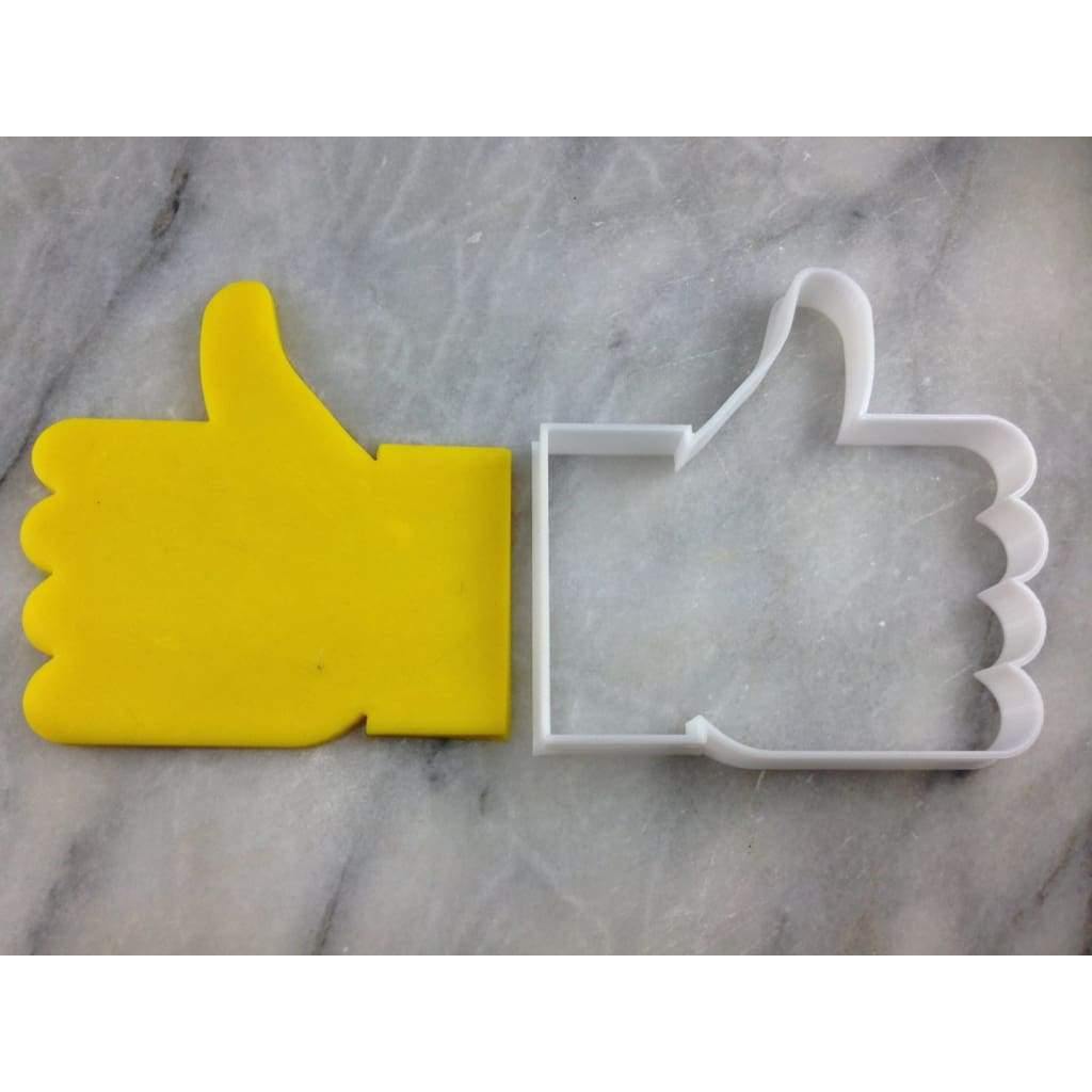 Thumbs Up Emoji Cookie Cutter Outline #1 - Letters/ Numbers/ Shapes