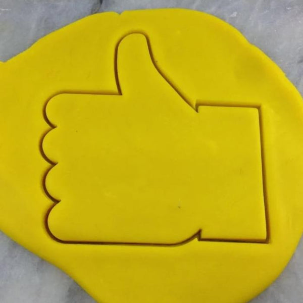 Thumbs Up Emoji Cookie Cutter Outline #1 - Letters/ Numbers/ Shapes