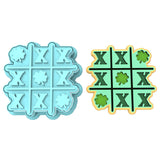 Tic Tac Toe Clover Cookie Cutter | Stamp | Stencil #1 Cookie Cutter Lady MINI - 2 Inches (5cm) **BUNDLE** Cutter + Stamp 