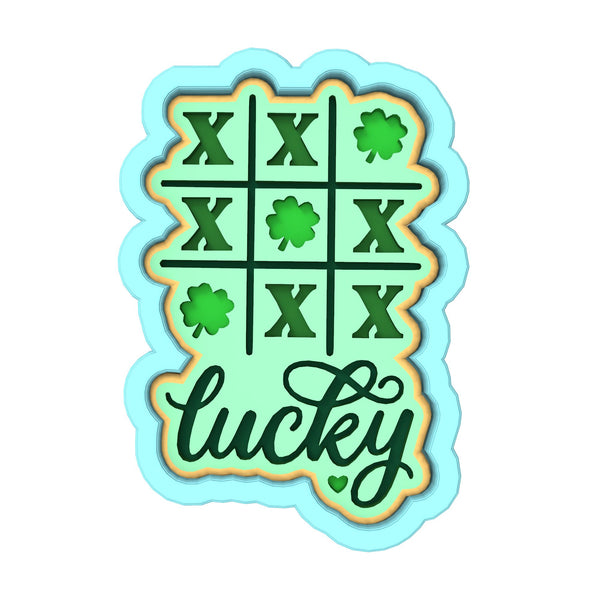 Tic Tac Toe Clover Lucky Cookie Cutter | Stamp | Stencil #1 Cookie Cutter Lady 