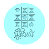 Tic Tac Toe Clover Lucky Cookie Cutter | Stamp | Stencil #1 Cookie Cutter Lady MINI - 2 Inches (5cm) Debosser ONLY 