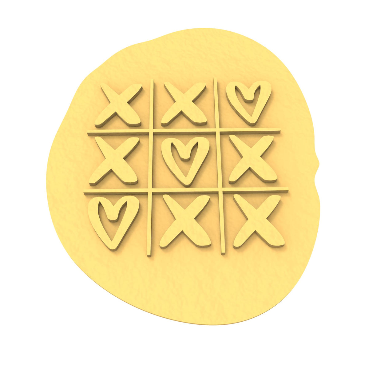 Tic Tac Toe Love Cookie Cutter | Stamp | Stencil #1 Wedding / Baby / V Day Cookie Cutter Lady 