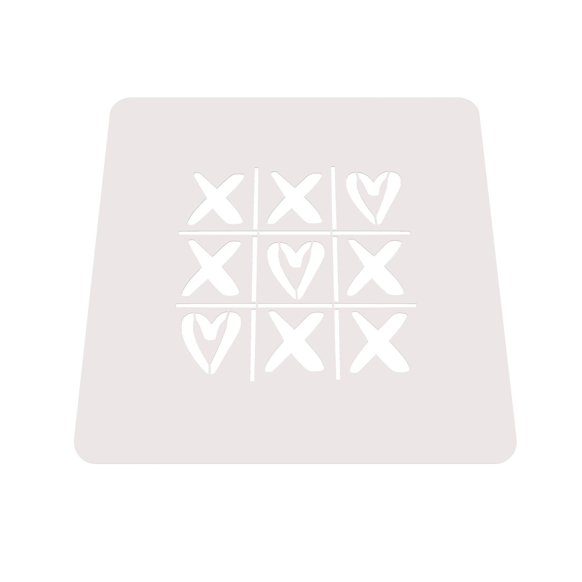 Tic Tac Toe Love Cookie Cutter | Stamp | Stencil #1 Wedding / Baby / V Day Cookie Cutter Lady MINI - 2 Inches (5cm) Stencil ONLY 