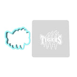 Tiger Claw Scratch Cookie Cutter | Stamp | Stencil #1 Animals & Dinosaurs Cookie Cutter Lady MINI - 2 Inches (5cm) **BUNDLE** Cutter + Stencil 