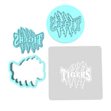 Tiger Claw Scratch Cookie Cutter | Stamp | Stencil #1 Animals & Dinosaurs Cookie Cutter Lady MINI - 2 Inches (5cm) **FULL SET BUNDLE** Cutter + Stamp + Stencil + Debosser **BEST DEAL** 