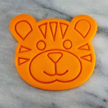 Tiger Face Cookie Cutter  Stamp & Outline #1