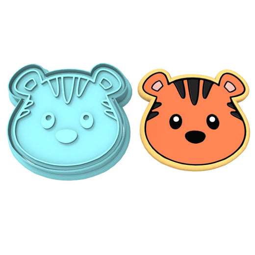 Tiger Face Cookie Cutter | Stamp | Outline #3