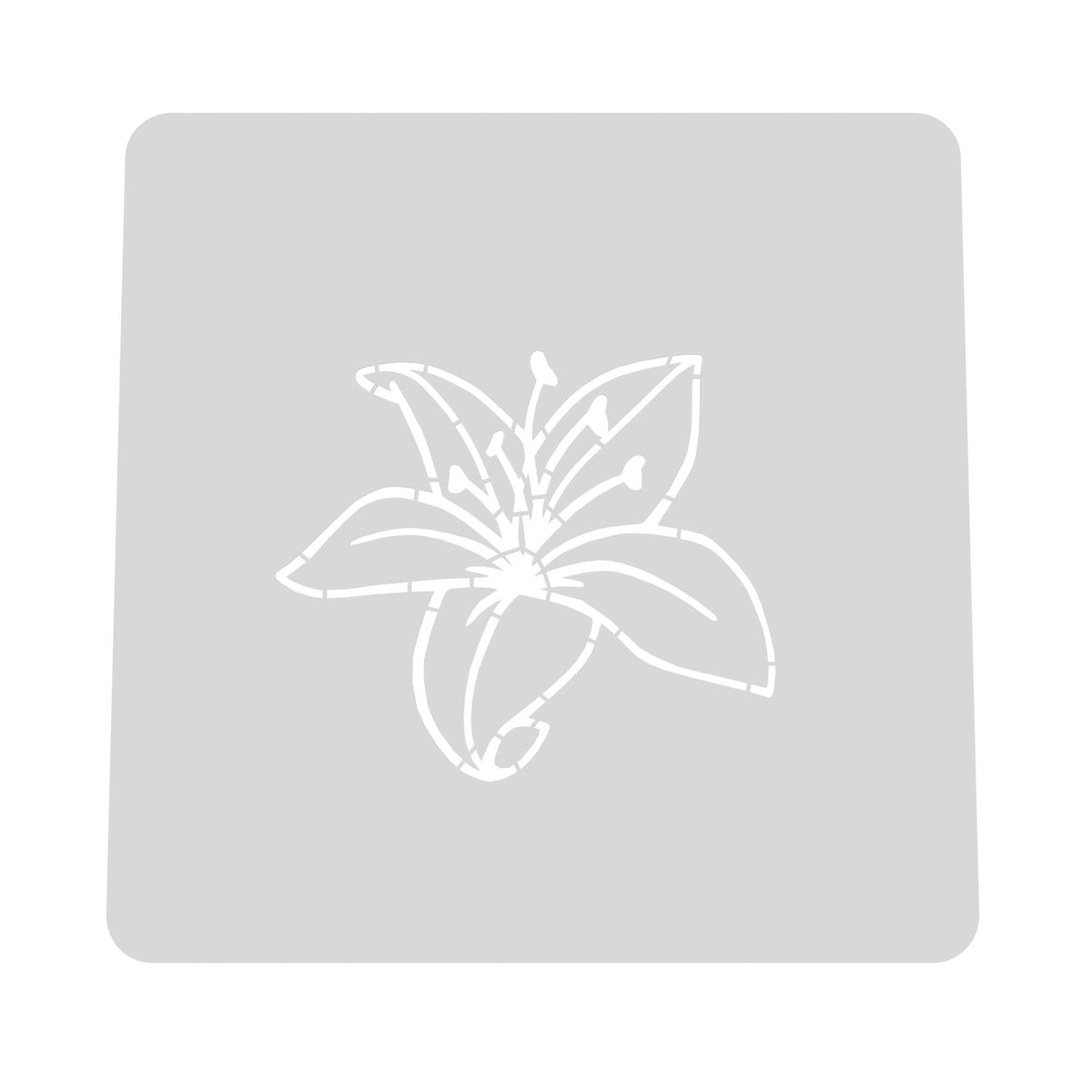 Tiger Lily Cookie Cutter | Stamp | Stencil #1 Animals & Dinosaurs Cookie Cutter Lady MINI - 2 Inches (5cm) Stencil ONLY 