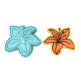 Tiger Lily Cookie Cutter | Stamp | Stencil #1 Animals & Dinosaurs Cookie Cutter Lady MINI - 2 Inches (5cm) **BUNDLE** Cutter + Stamp 