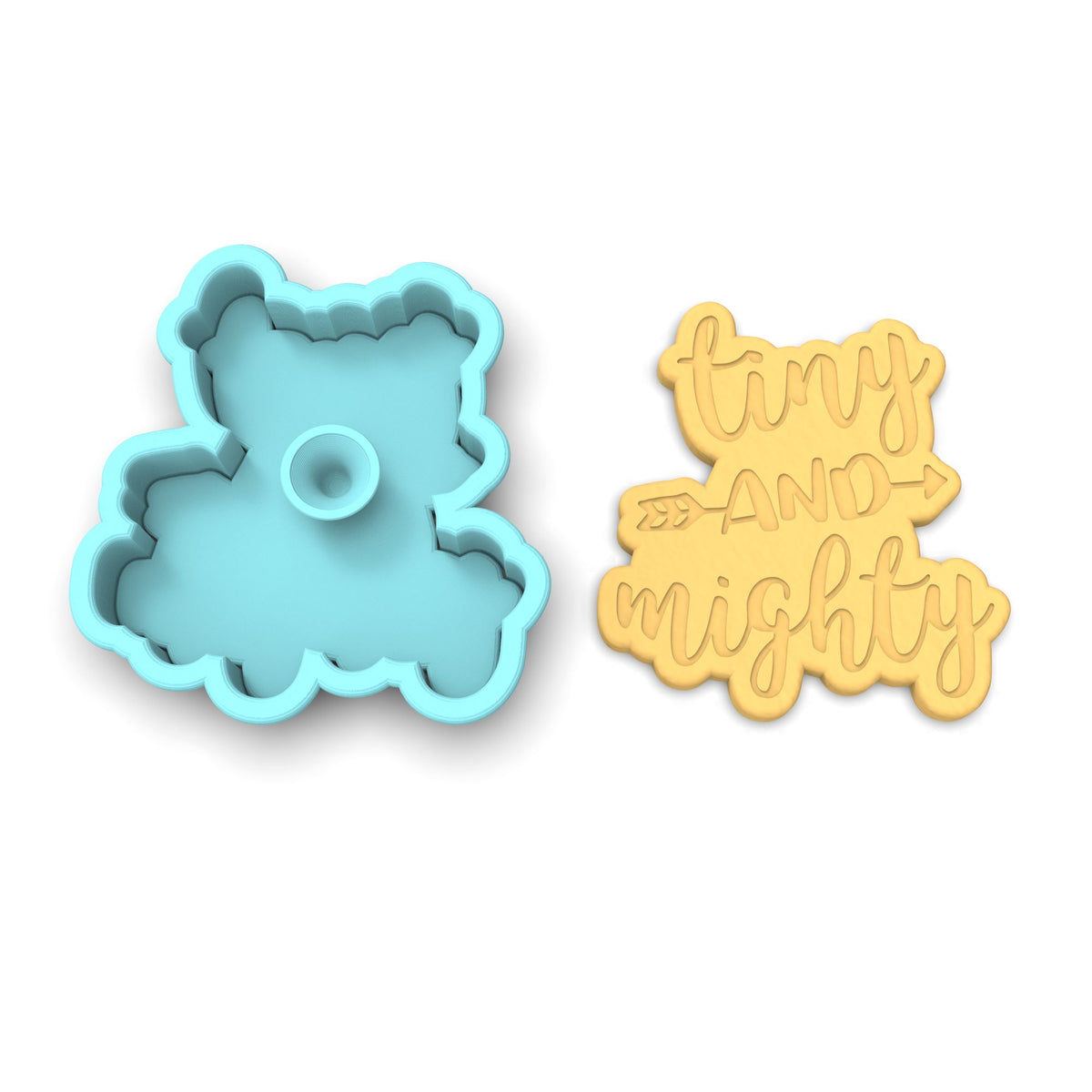 Tiny and Mighty Cookie Cutter | Stamp | Stencil #1