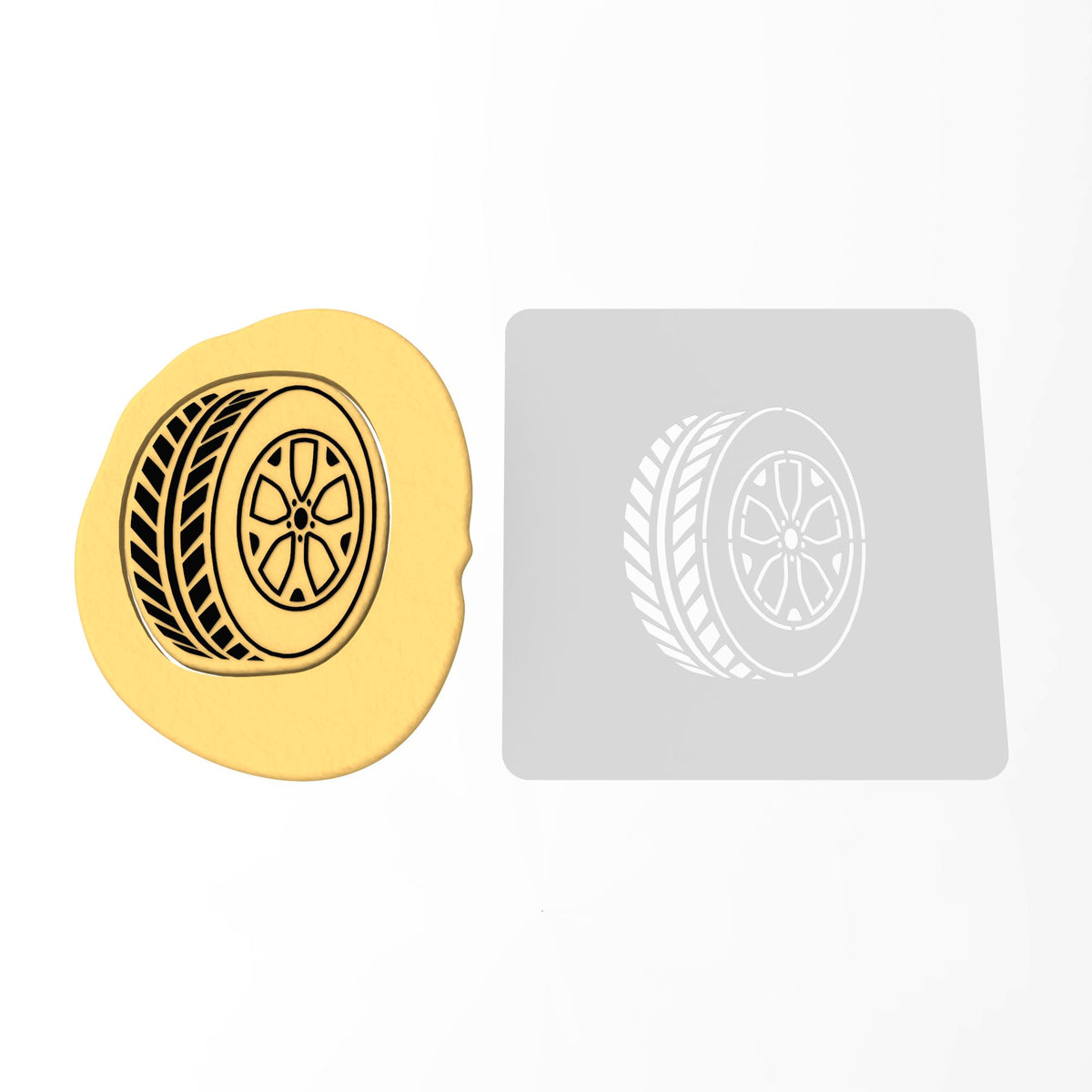 Tire Cookie Cutter | Stamp | Stencil #1