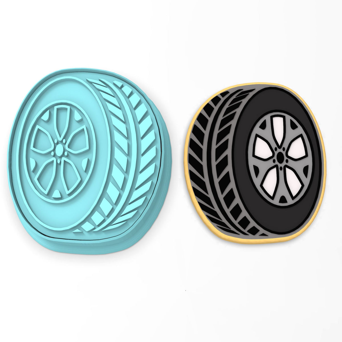 Tire Cookie Cutter | Stamp | Stencil #1