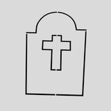 Tombstone Cookie Cutter | Stamp | Stencil #2
