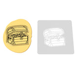 Treasure Chest Cookie Cutter | Stamp | Stencil #1