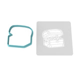 Treasure Chest Cookie Cutter | Stamp | Stencil #1