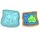 Treasure Map Cookie Cutter | Stamp | Stencil #1
