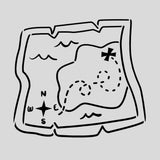 Treasure Map Cookie Cutter | Stamp | Stencil #1