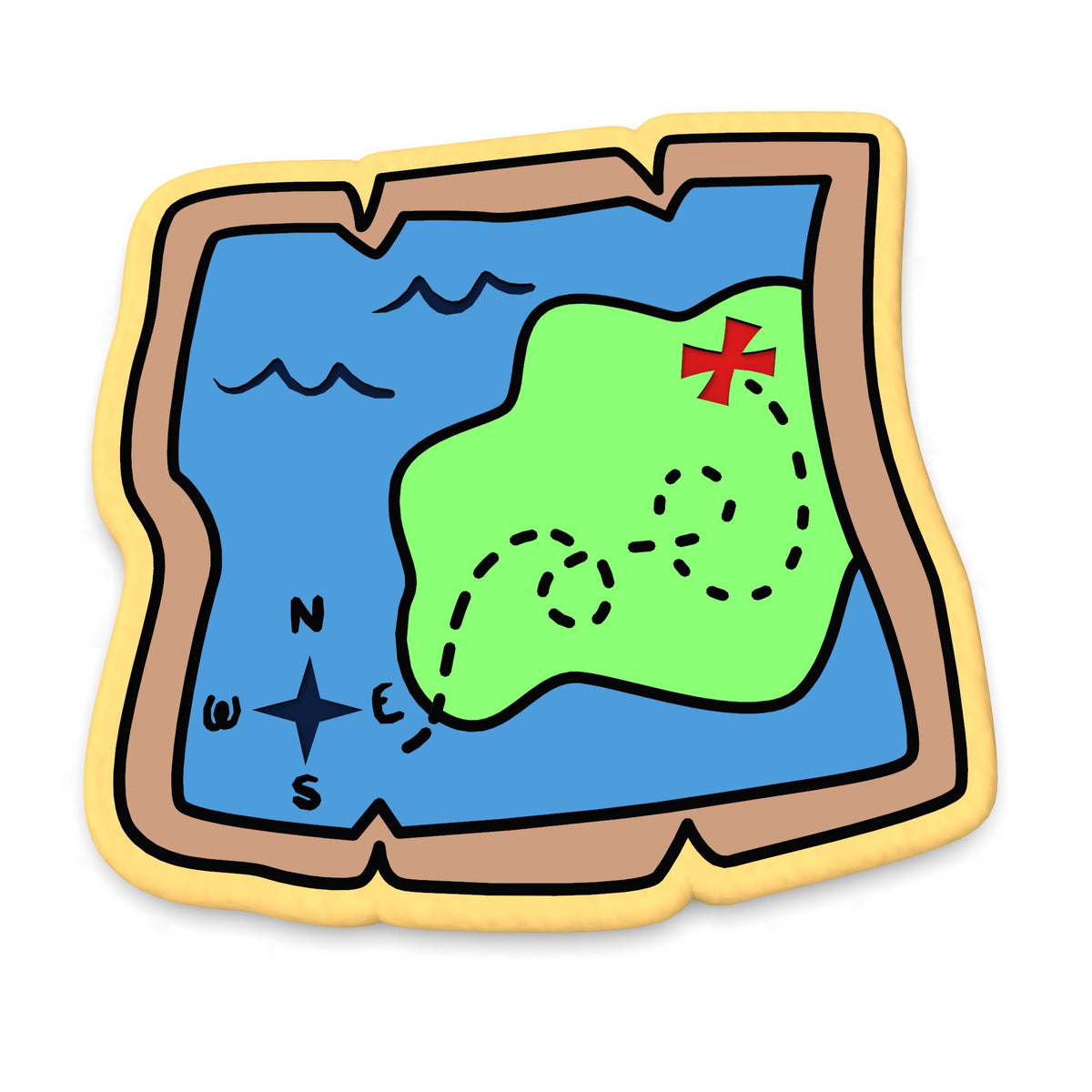 Treasure Map Cookie Cutter | Stamp | Stencil #1