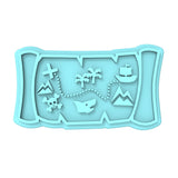 Treasure Map Cookie Cutter | Stamp | Stencil #2 Animals & Dinosaurs Cookie Cutter Lady MINI - 2 Inches (5cm) Stamp ONLY 
