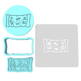 Treasure Map Cookie Cutter | Stamp | Stencil #2 Animals & Dinosaurs Cookie Cutter Lady MINI - 2 Inches (5cm) **FULL SET BUNDLE** Cutter + Stamp + Stencil + Debosser **BEST DEAL** 