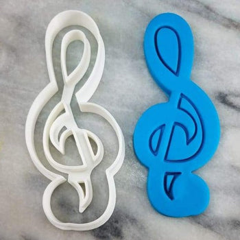 Treble Clef Cookie Cutter Outline & Stamp #1 - Letters/ Numbers/ Shapes