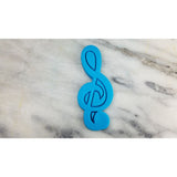Treble Clef Cookie Cutter Outline & Stamp #1 - Letters/ Numbers/ Shapes
