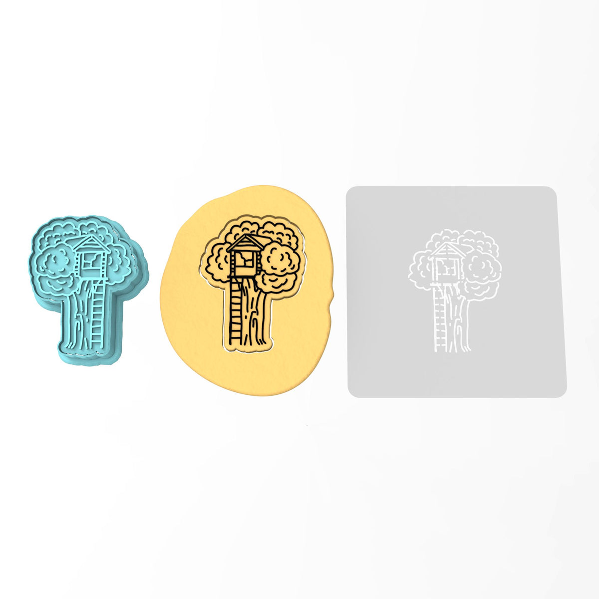 Tree House Cookie Cutter | Stamp | Stencil #2
