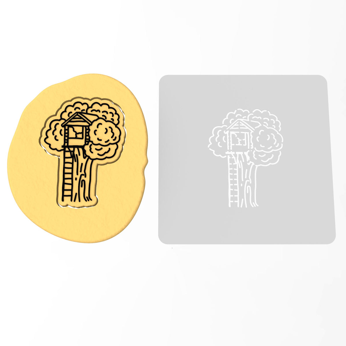 Tree House Cookie Cutter | Stamp | Stencil #2