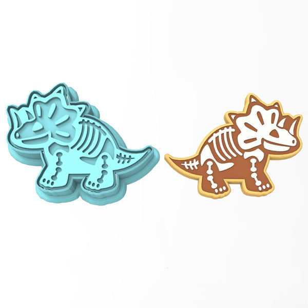 Triceratops Bones Cookie Cutter | Stamp | Stencil #1