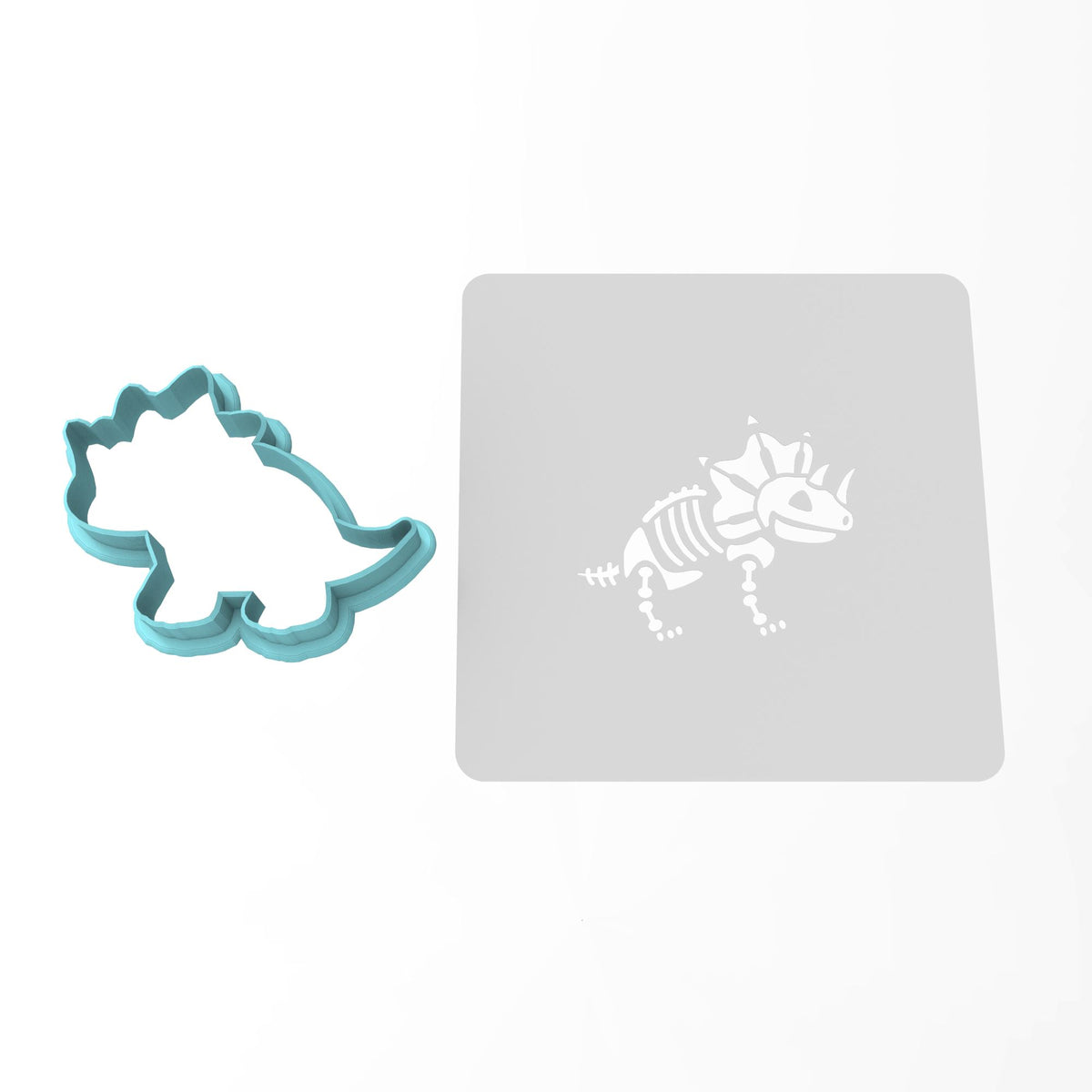Triceratops Bones Cookie Cutter | Stamp | Stencil #1