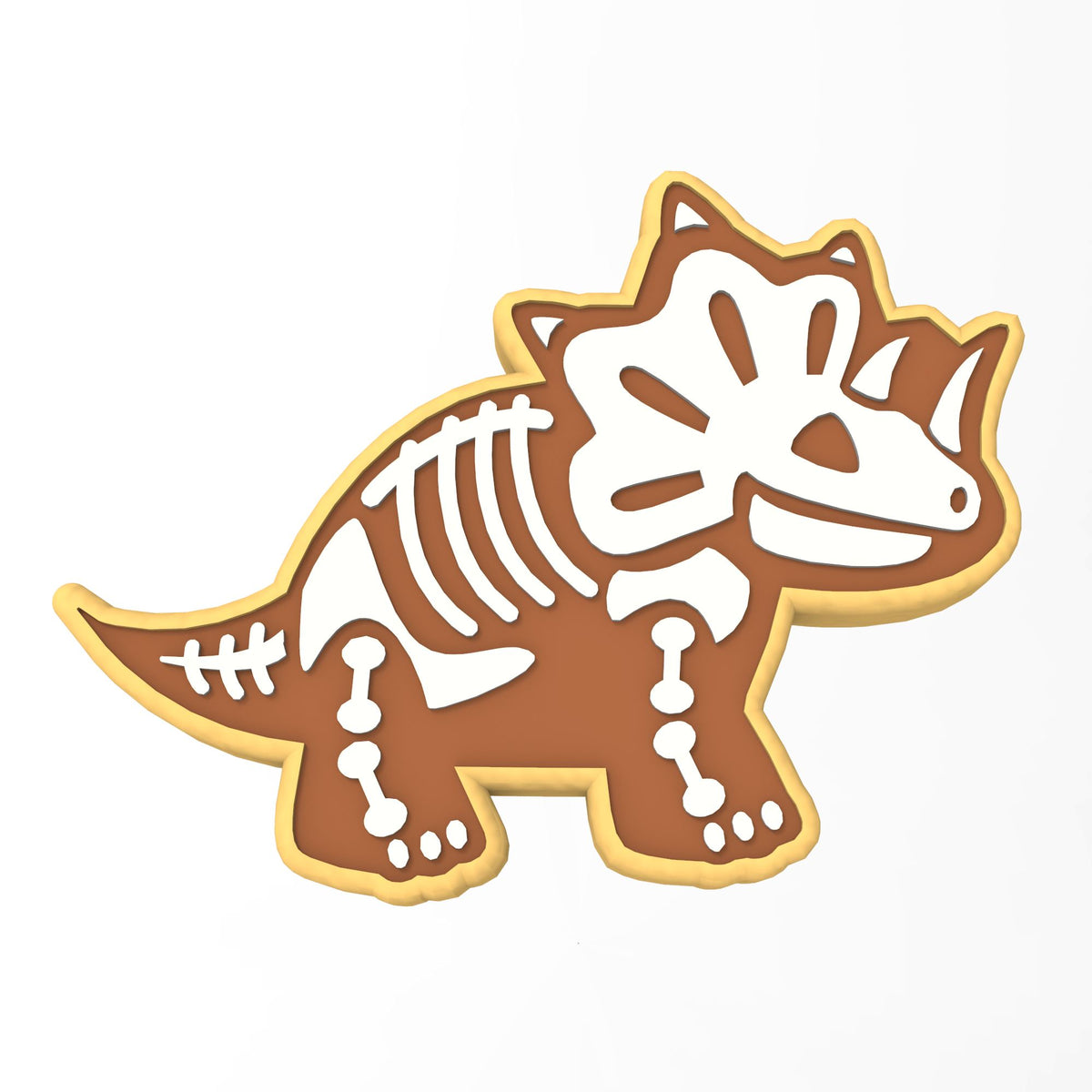 Triceratops Bones Cookie Cutter | Stamp | Stencil #1