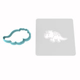 Triceratops Dinosaur Cute Cookie Cutter | Stamp | Stencil #1