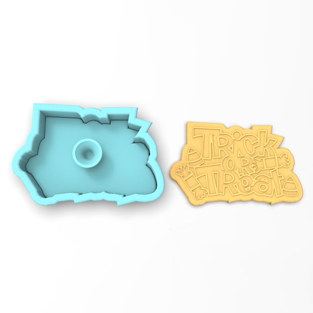 Trick or Treat Cookie Cutter | Stamp | Stencil #1