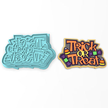 Trick or Treat Cookie Cutter | Stamp | Stencil #1