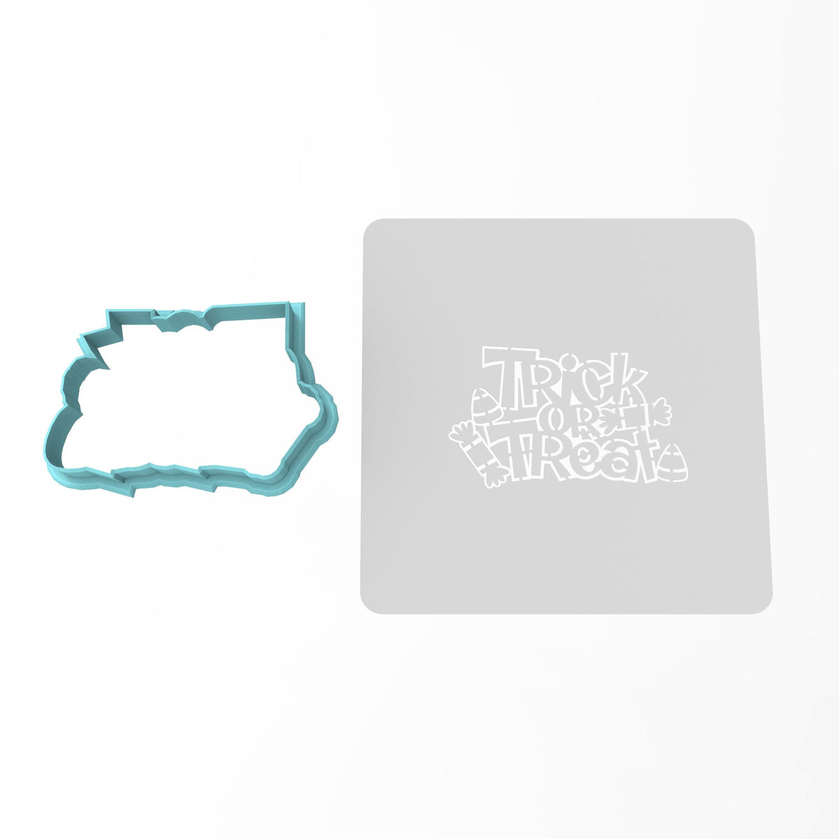 Trick or Treat Cookie Cutter | Stamp | Stencil #1