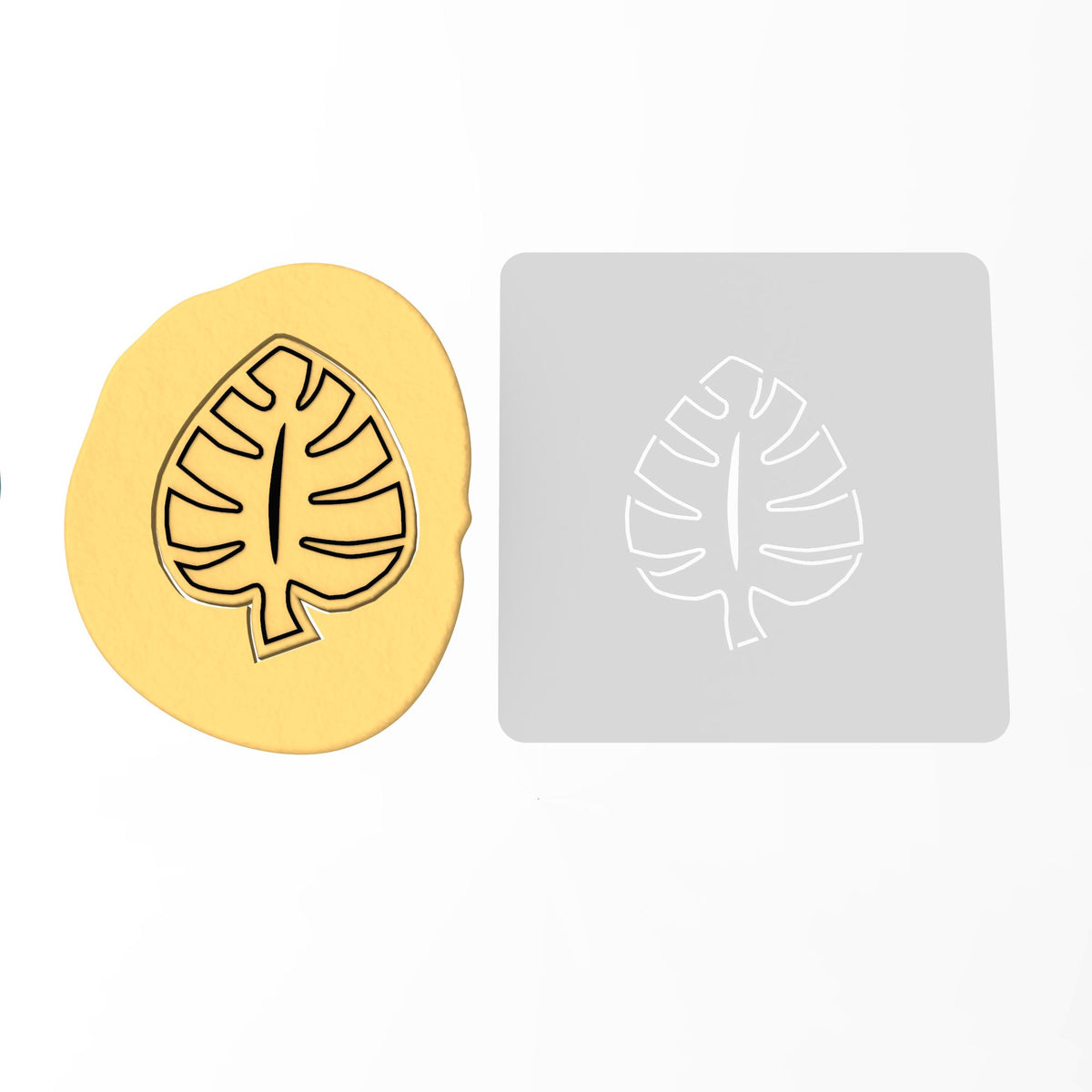 Tropical Leaf Cookie Cutter | Stamp | Stencil #1