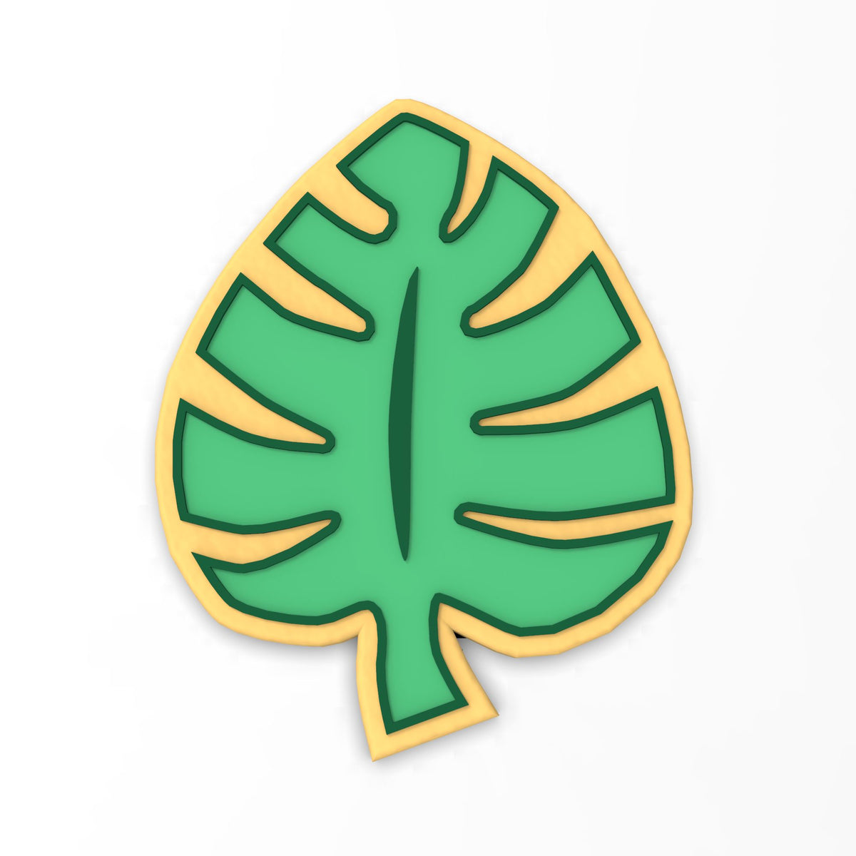 Tropical Leaf Cookie Cutter | Stamp | Stencil #1