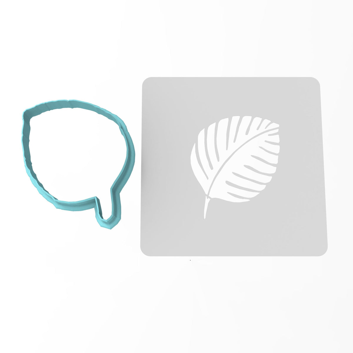 Tropical Leaf Cookie Cutter | Stamp | Stencil #2