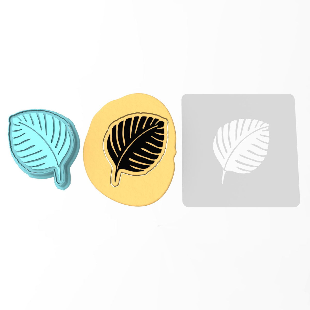 Tropical Leaf Cookie Cutter | Stamp | Stencil #2