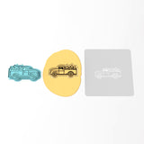 Truck with Fireworks Cookie Cutter | Stamp | Stencil #1