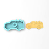 Truck with Fireworks Cookie Cutter | Stamp | Stencil #1