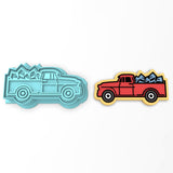 Truck with Fireworks Cookie Cutter | Stamp | Stencil #1