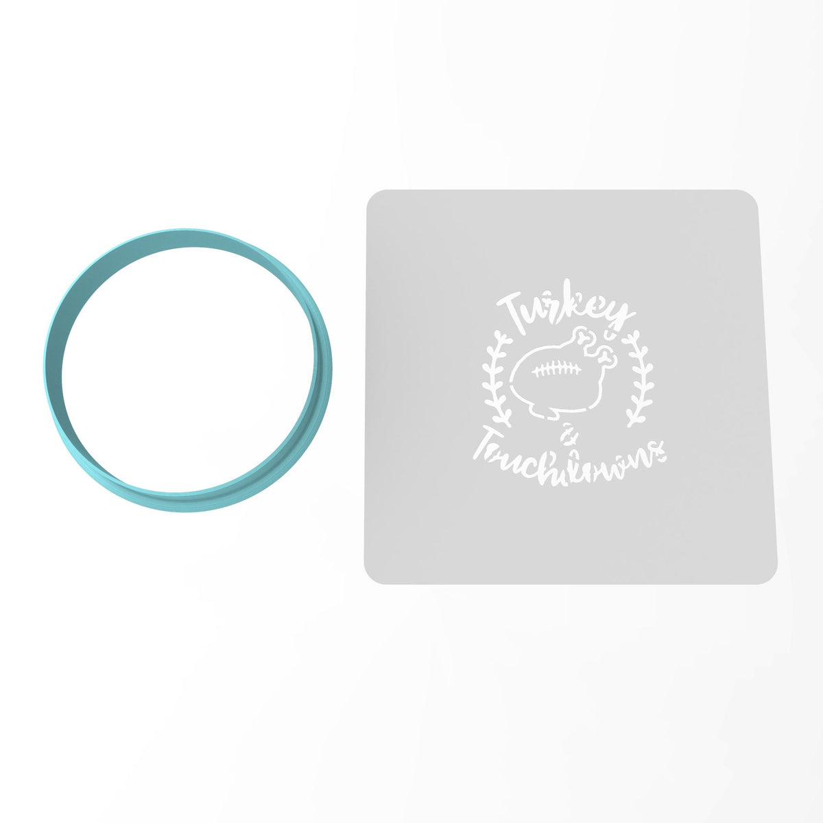 Turkey and Touchdowns Cookie Cutter | Stamp | Stencil #1